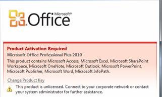 microsoft office 2010 activation